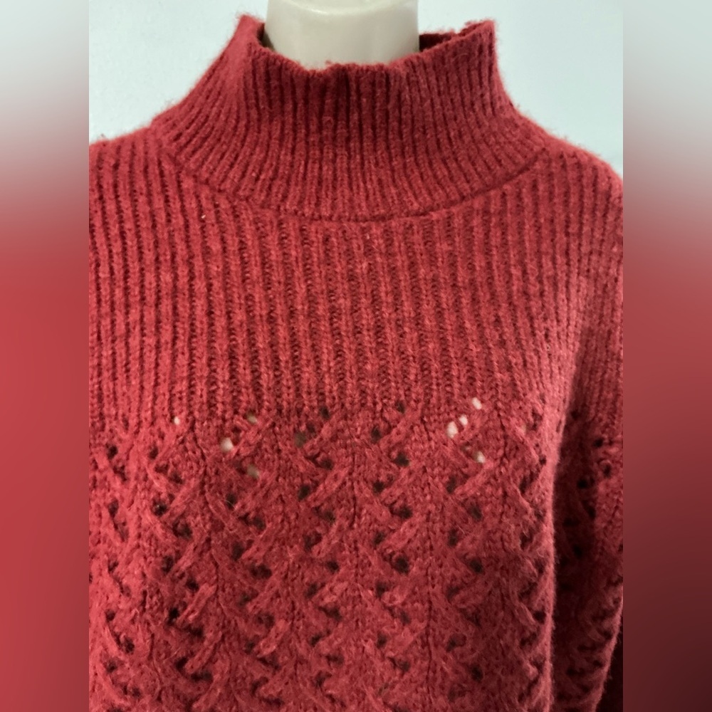 REBECCA TAYLOR CHAINETTE ALPACA WOOL SWEATER XL - Picture 4 of 14